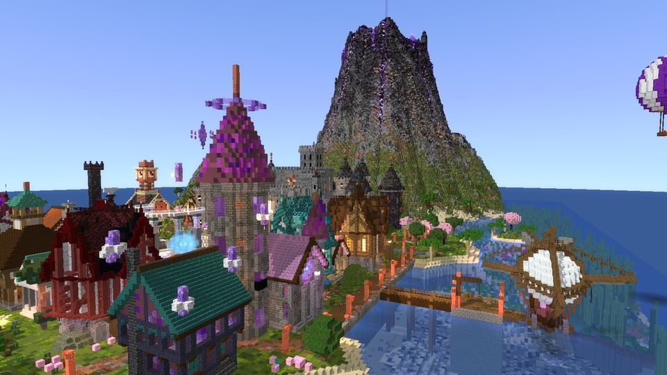 Aspera Bay, the spawn city of The Aspera Minecraft Server